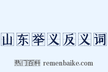 山东举义反义词是什么意思的图片